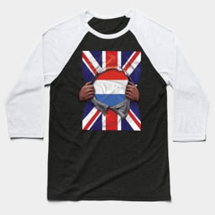 Netherlands Flag Great Britain Flag Ripped - Gift for Dutch From Netherlands Baseball T-Shirt